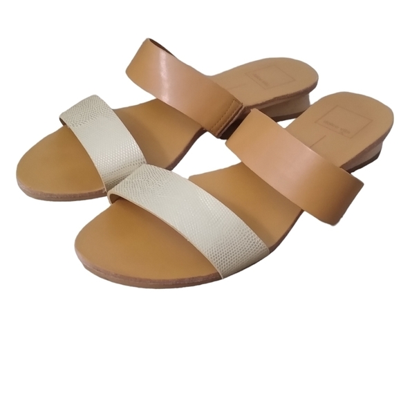 Dolce Vita Shoes - Dolce Vita Ana Slip On Two Tone Wood Block Heel Size 8M